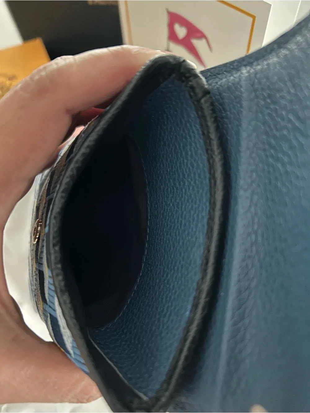 Faure Le Page Blue Patterned Phone Pouch